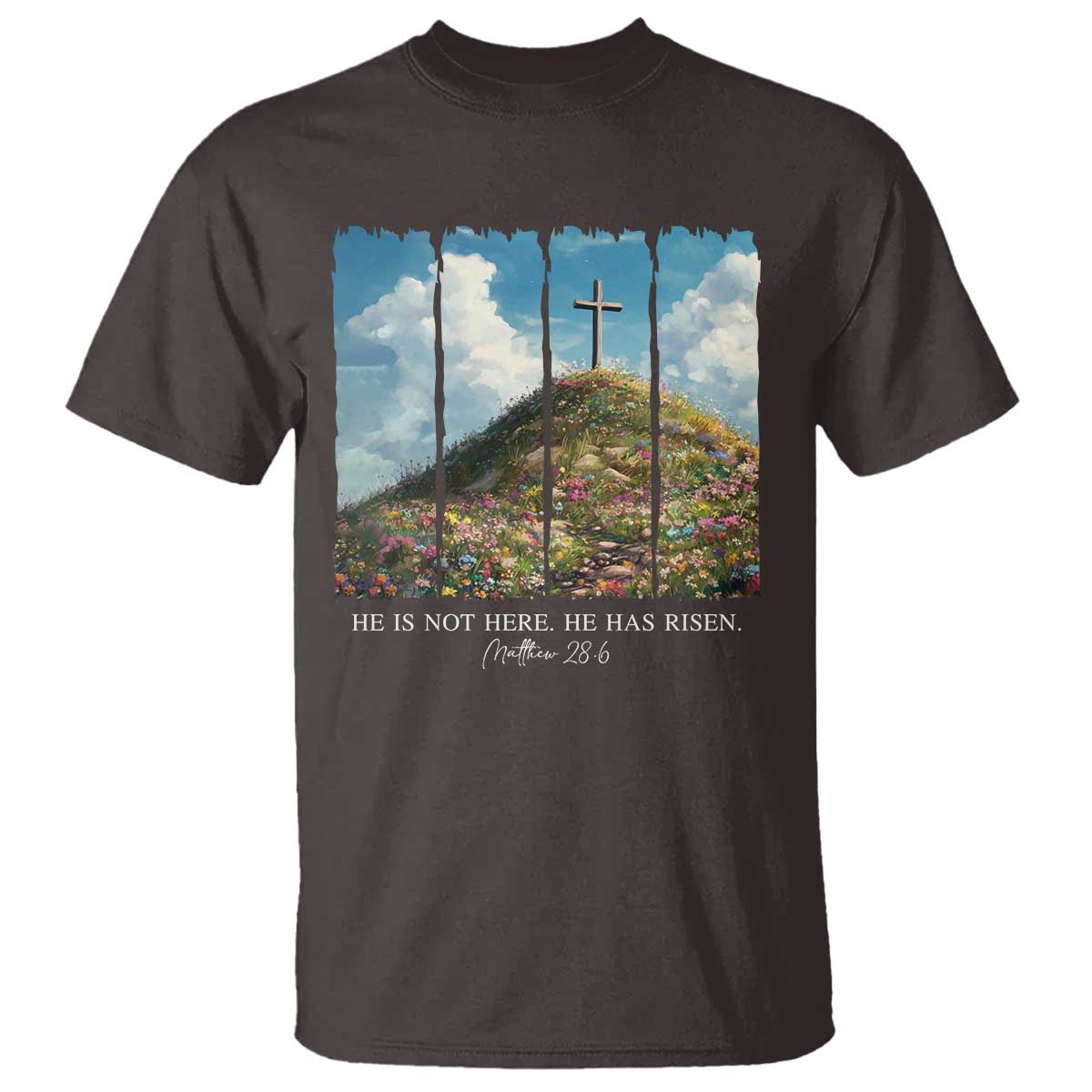 Christian Easter T Shirt He Is Not Here He Has Risen