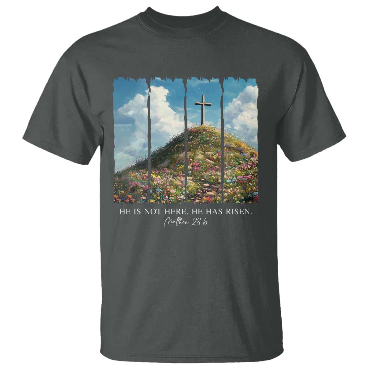 Christian Easter T Shirt He Is Not Here He Has Risen