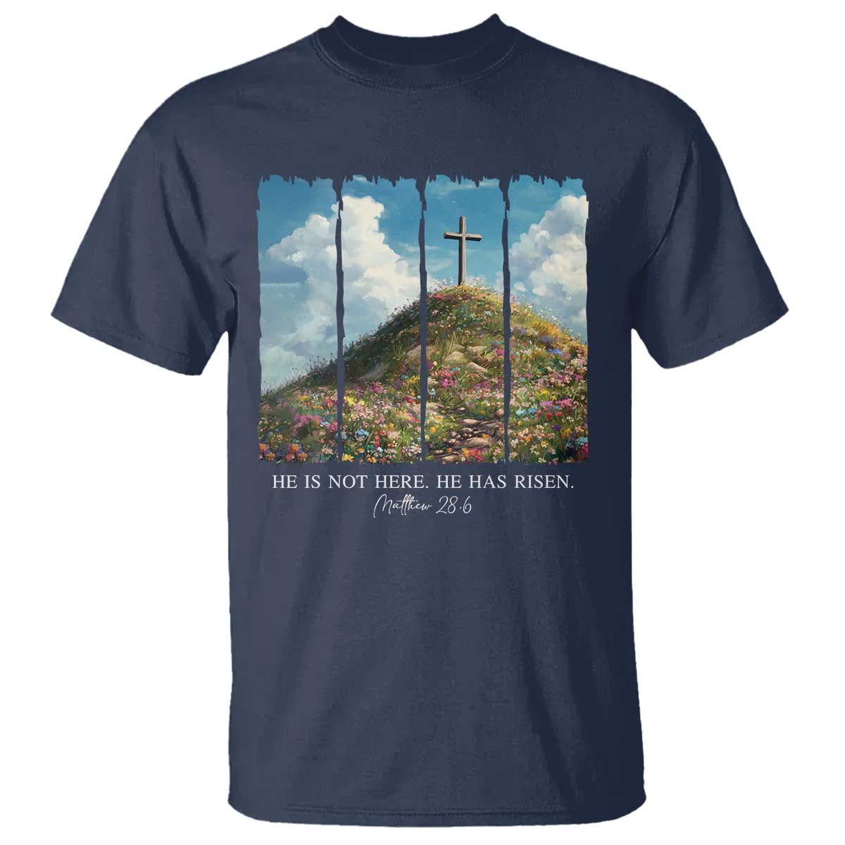 Christian Easter T Shirt He Is Not Here He Has Risen