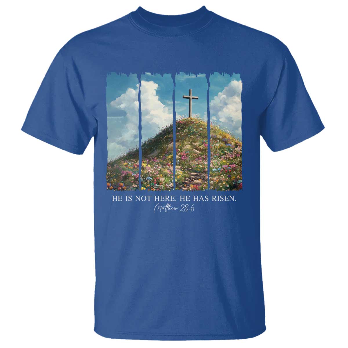 Christian Easter T Shirt He Is Not Here He Has Risen