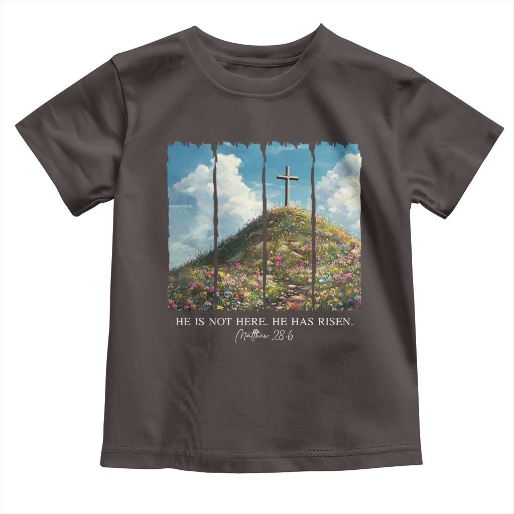 Christian Easter Toddler T Shirt He Is Not Here He Has Risen