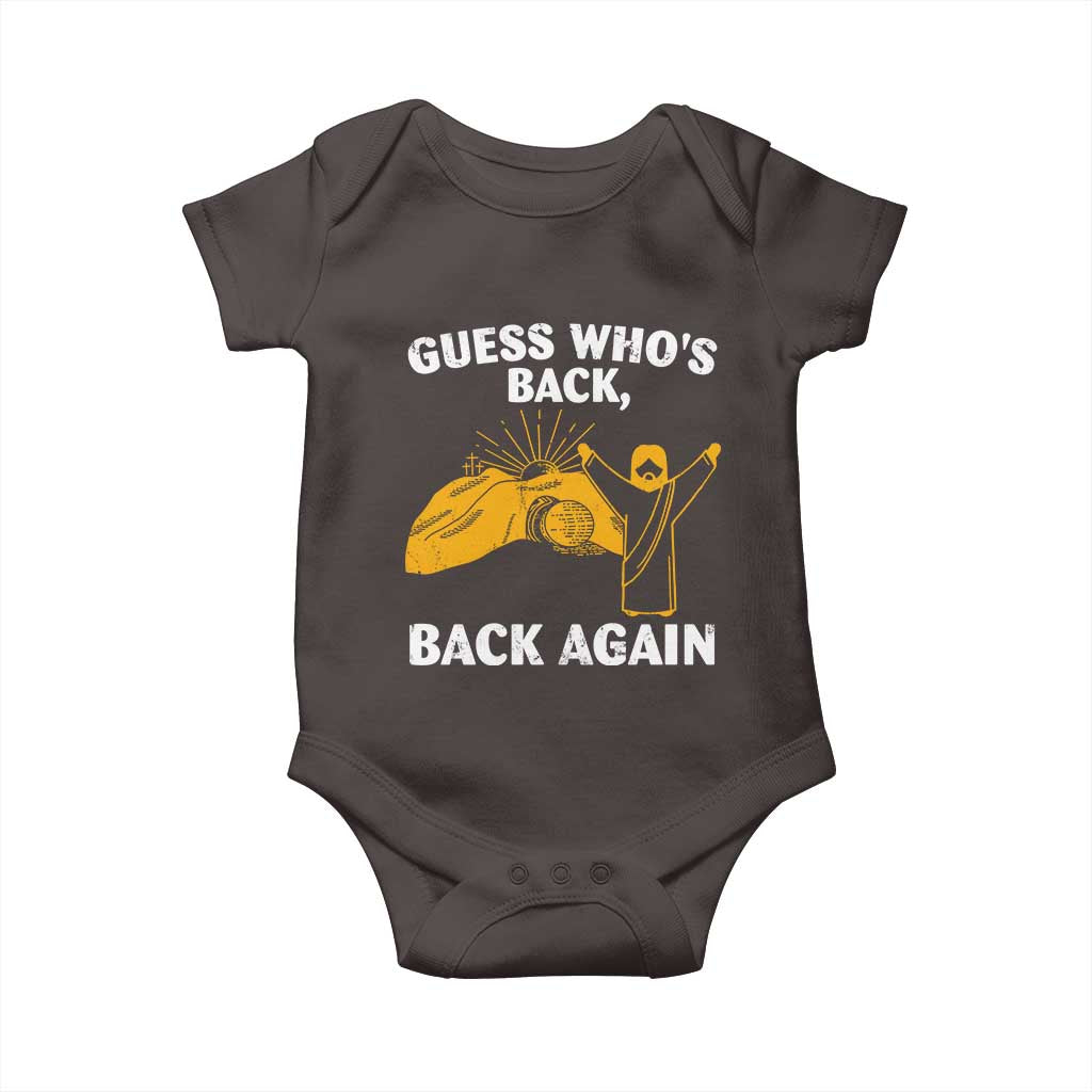 Christian Easter Baby Onesie Guess Who's Back Back Again