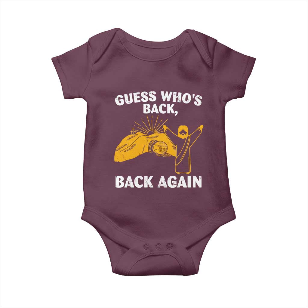 Christian Easter Baby Onesie Guess Who's Back Back Again