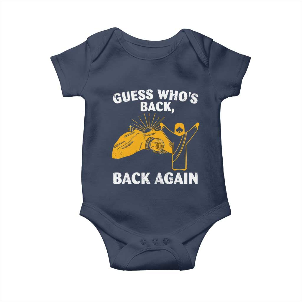 Christian Easter Baby Onesie Guess Who's Back Back Again
