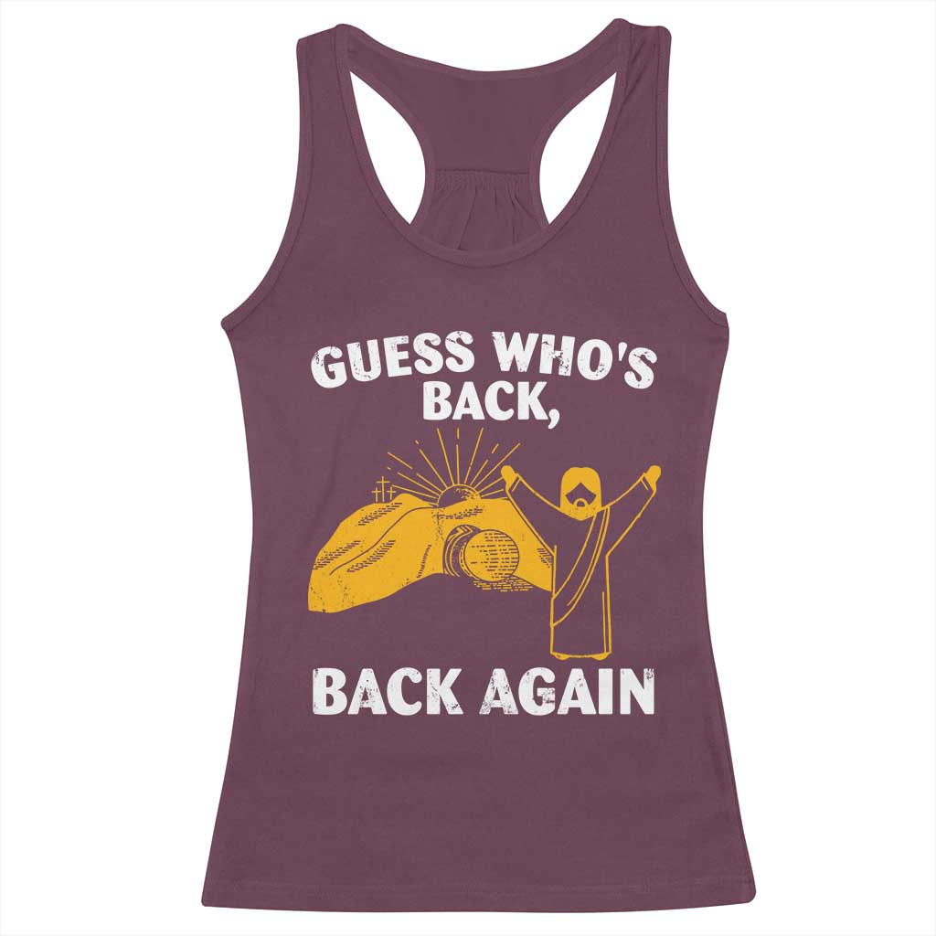 Christian Easter Racerback Tank Top Guess Who's Back Back Again