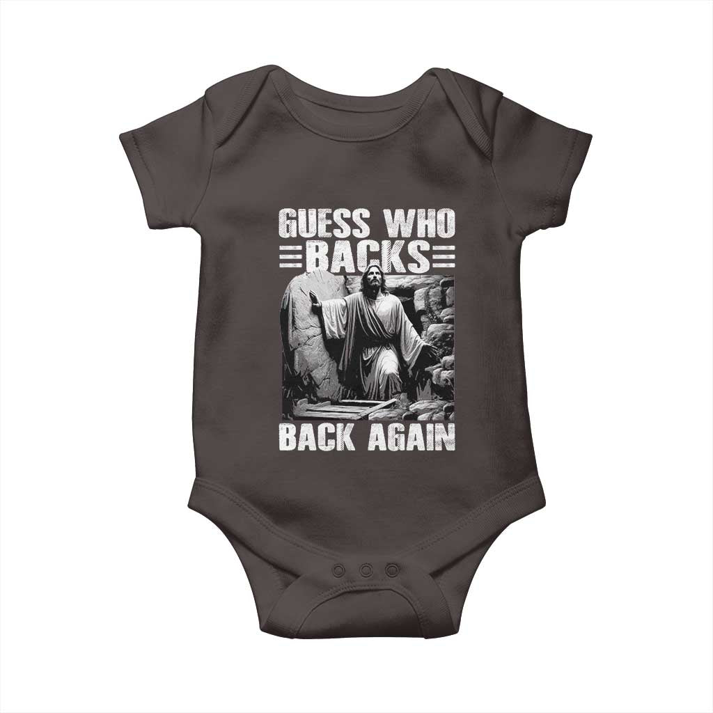 Easter Religious Baby Onesie Guess Who's Back Back Again Jesus Christian