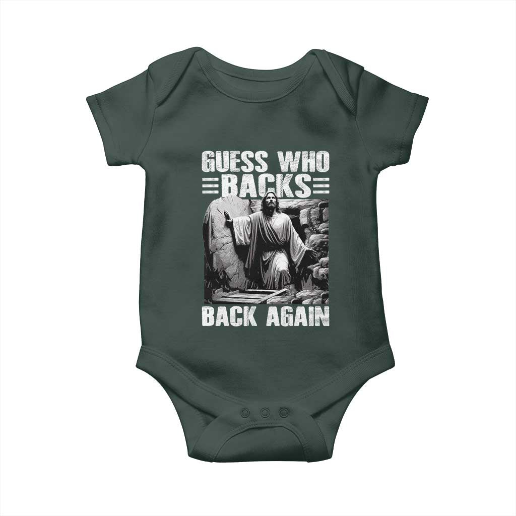 Easter Religious Baby Onesie Guess Who's Back Back Again Jesus Christian