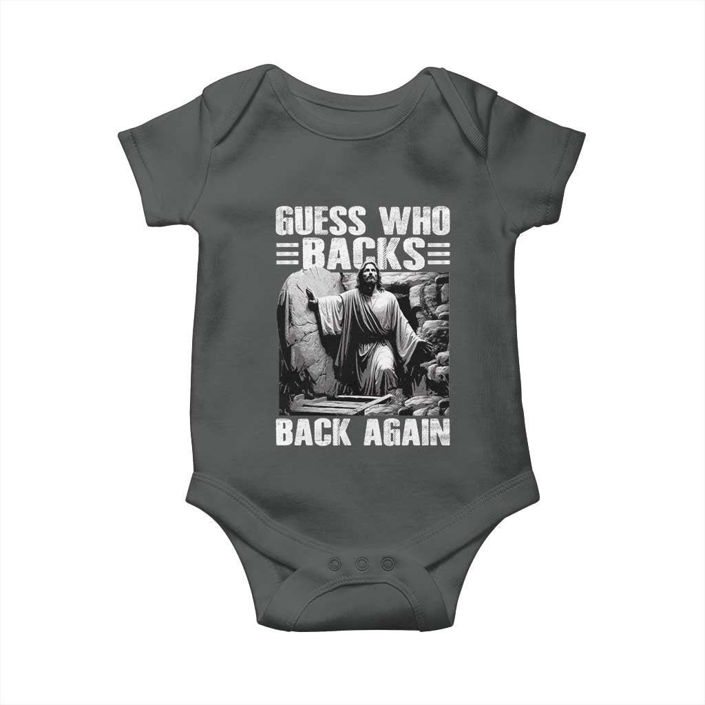 Easter Religious Baby Onesie Guess Who's Back Back Again Jesus Christian