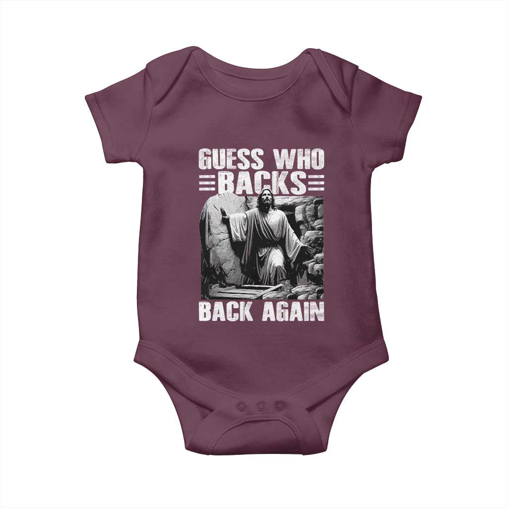 Easter Religious Baby Onesie Guess Who's Back Back Again Jesus Christian