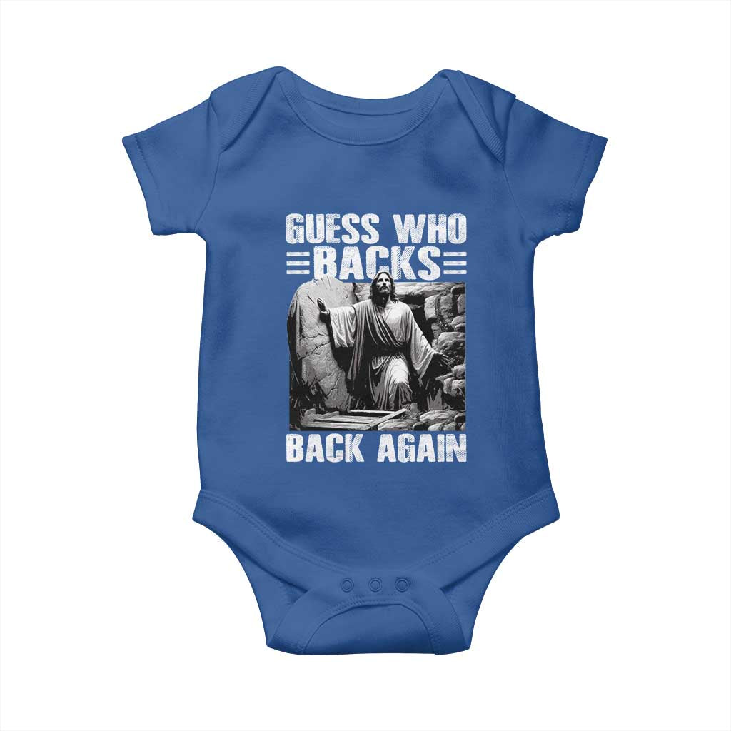 Easter Religious Baby Onesie Guess Who's Back Back Again Jesus Christian