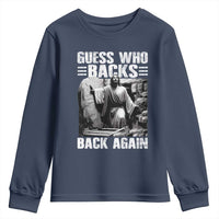 Easter Religious Youth Sweatshirt Guess Who's Back Back Again Jesus Christian