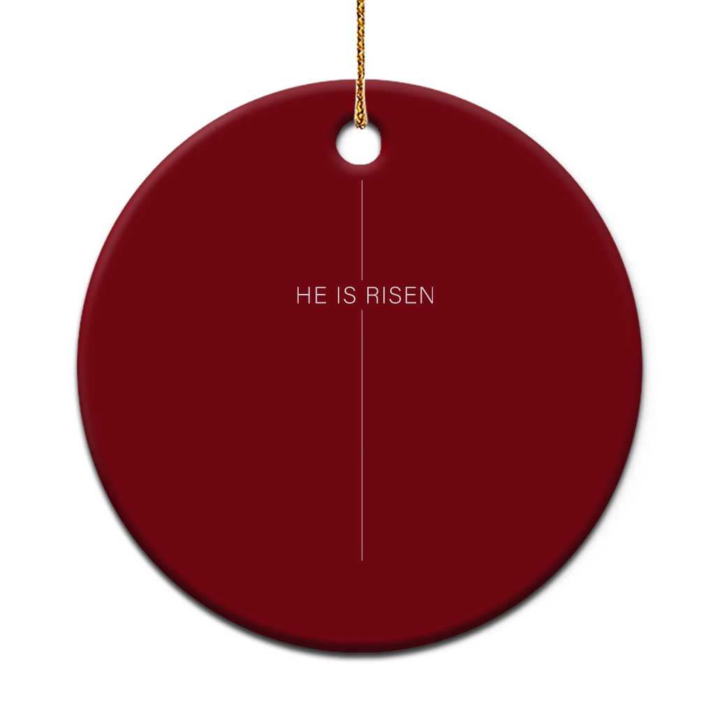 Easter Cross He Is Risen Ceramic Ornament Cross Subtle Christian Minimal Religious Faith Jesus