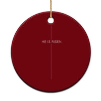 Easter Cross He Is Risen Ceramic Ornament Cross Subtle Christian Minimal Religious Faith Jesus