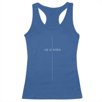 Easter Cross He Is Risen Racerback Tank Top Cross Subtle Christian Minimal Religious Faith Jesus