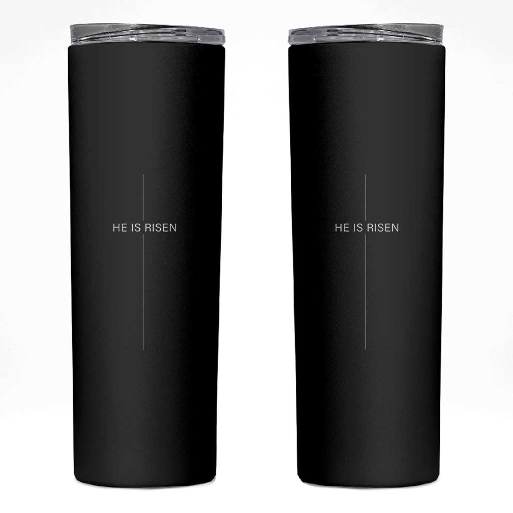 Easter Cross He Is Risen Skinny Tumbler Cross Subtle Christian Minimal Religious Faith Jesus