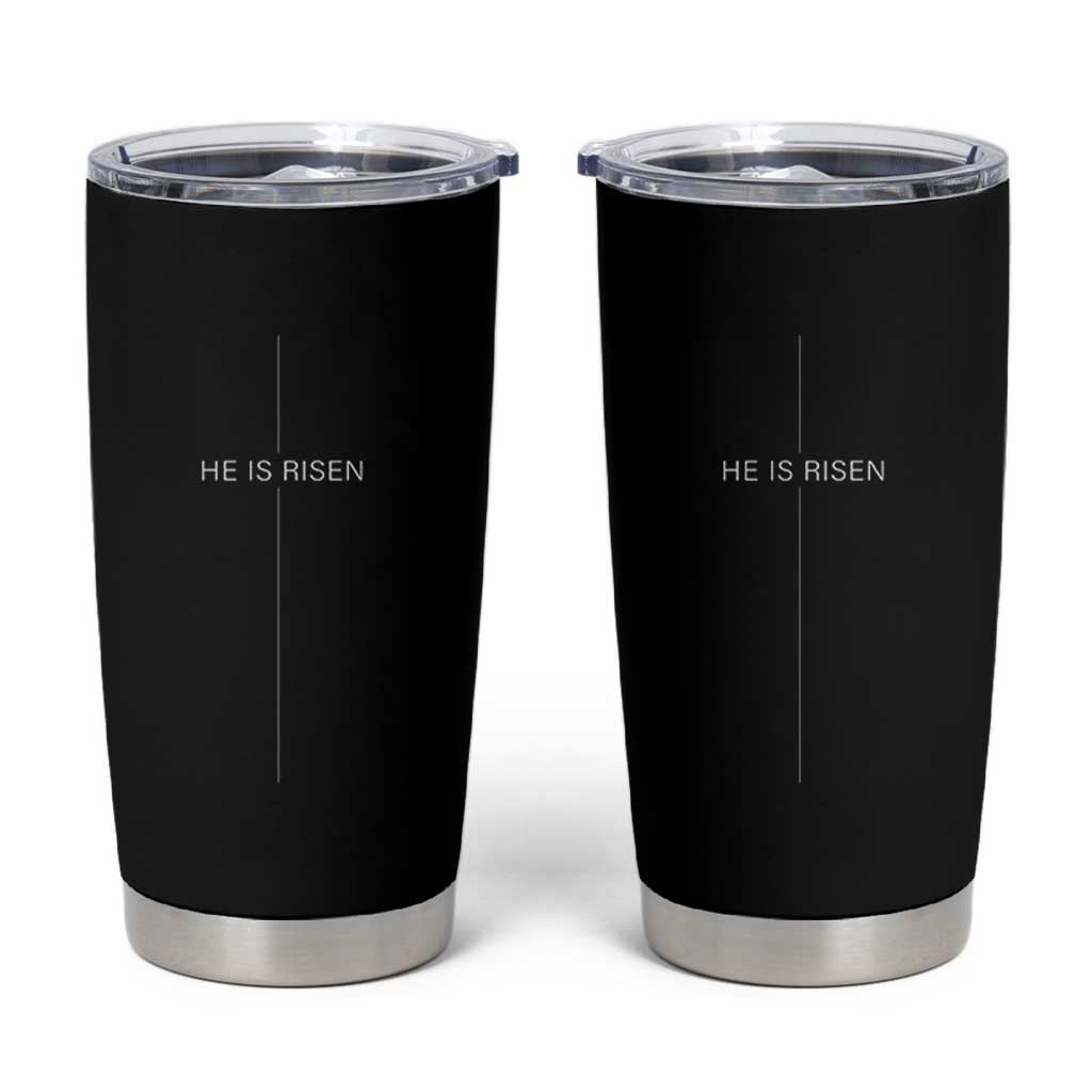 Easter Cross He Is Risen Tumbler Cup Cross Subtle Christian Minimal Religious Faith Jesus