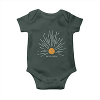 He Is Risen Baby Onesie Sunburst Vintage Jesus Religious Easter Day Christians
