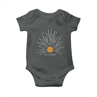 He Is Risen Baby Onesie Sunburst Vintage Jesus Religious Easter Day Christians