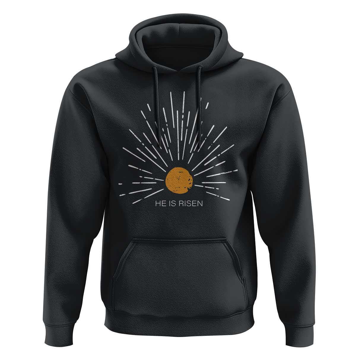 He Is Risen Hoodie Sunburst Vintage Jesus Religious Easter Day Christians