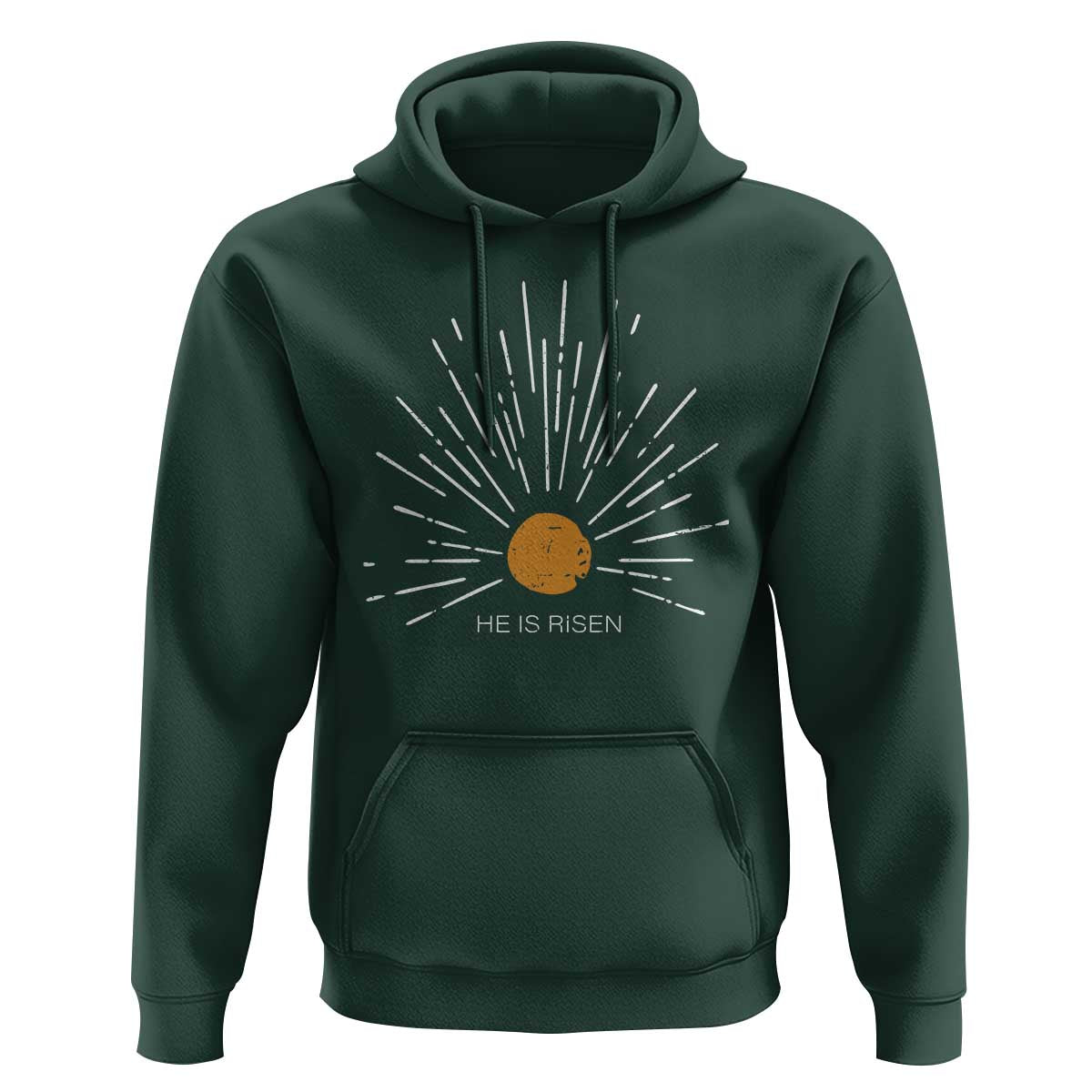 He Is Risen Hoodie Sunburst Vintage Jesus Religious Easter Day Christians