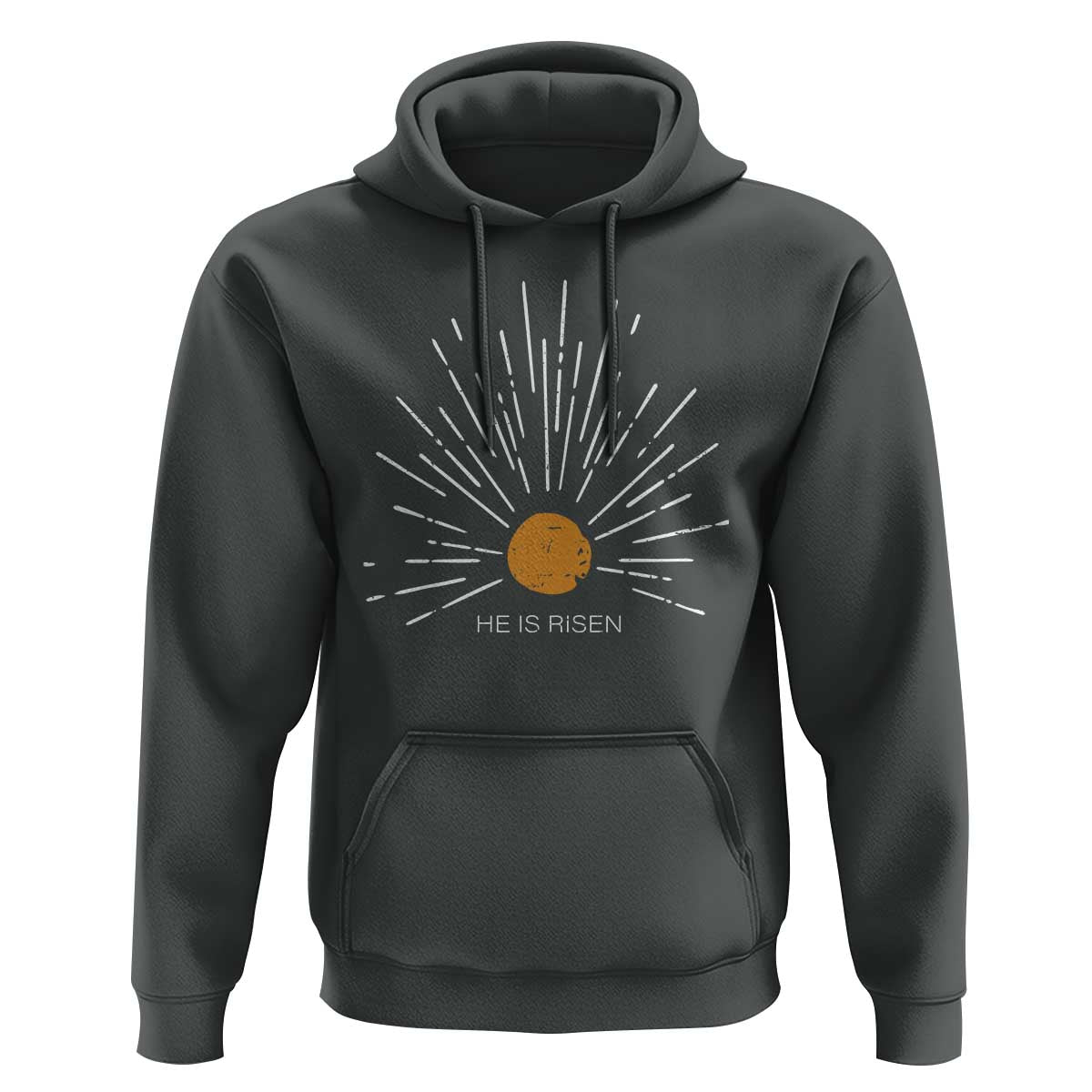 He Is Risen Hoodie Sunburst Vintage Jesus Religious Easter Day Christians