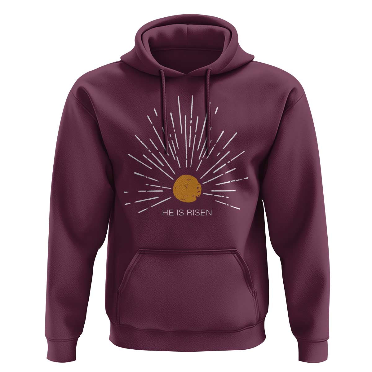 He Is Risen Hoodie Sunburst Vintage Jesus Religious Easter Day Christians