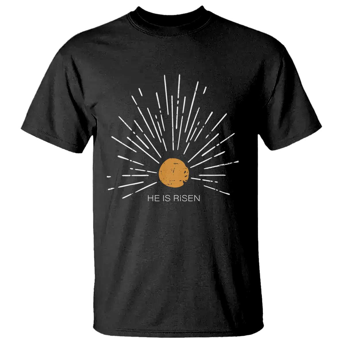 He Is Risen T Shirt Sunburst Vintage Jesus Religious Easter Day Christians
