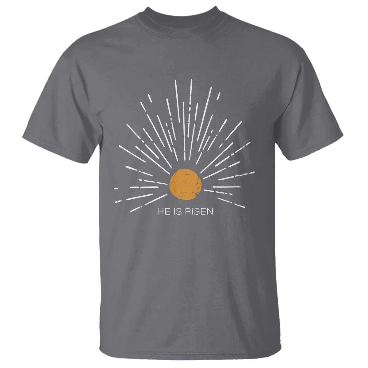 He Is Risen T Shirt Sunburst Vintage Jesus Religious Easter Day Christians
