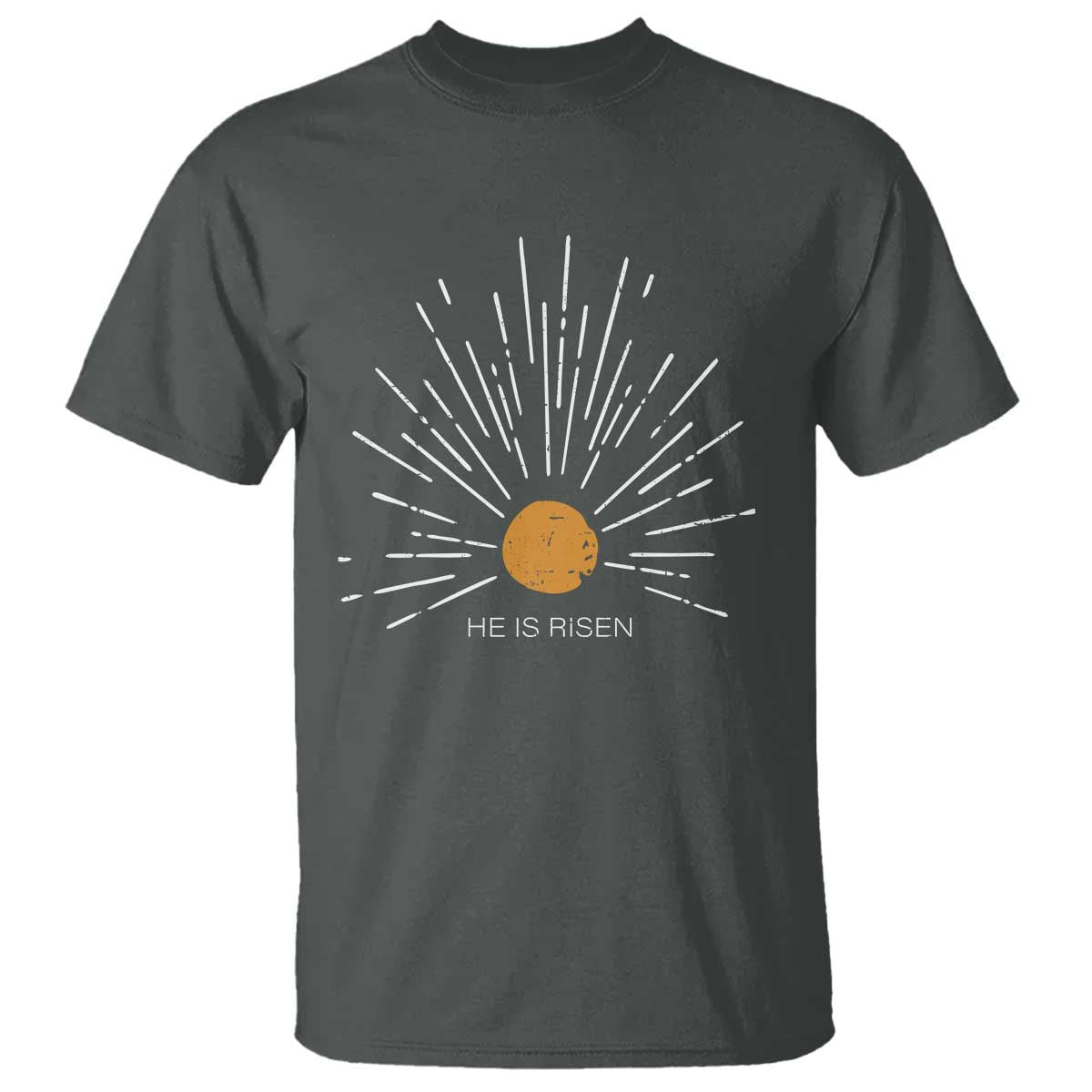 He Is Risen T Shirt Sunburst Vintage Jesus Religious Easter Day Christians
