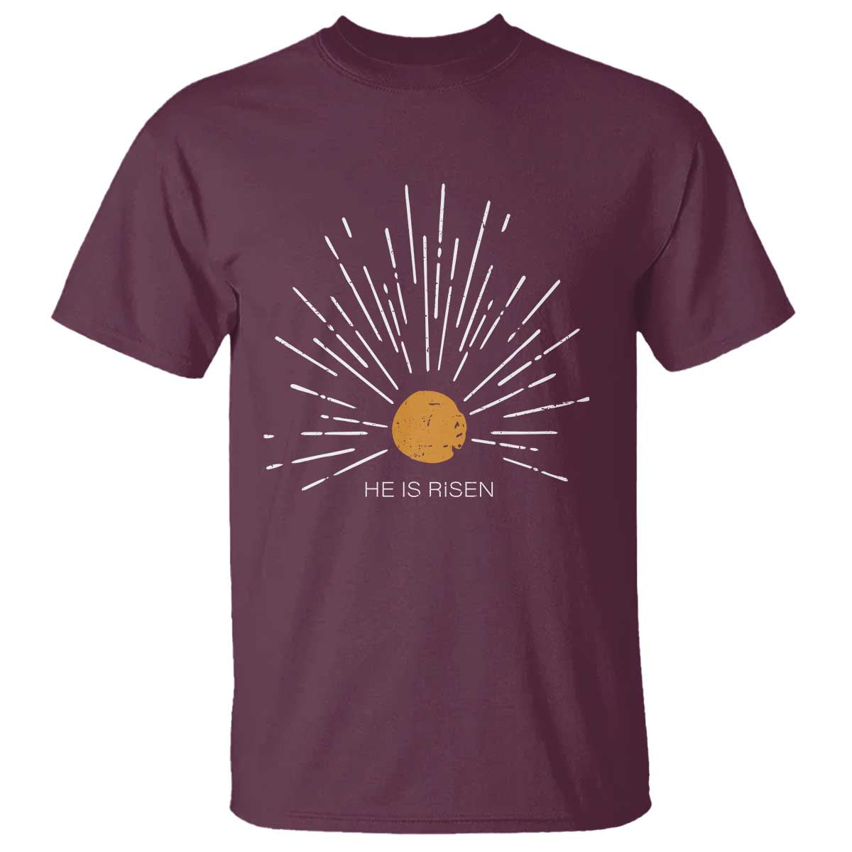 He Is Risen T Shirt Sunburst Vintage Jesus Religious Easter Day Christians