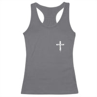 Easter Christian Cross Religious He Is Risen Racerback Tank Top