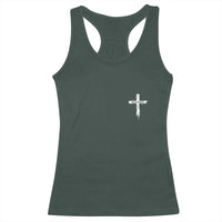 Easter Christian Cross Religious He Is Risen Racerback Tank Top