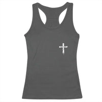 Easter Christian Cross Religious He Is Risen Racerback Tank Top