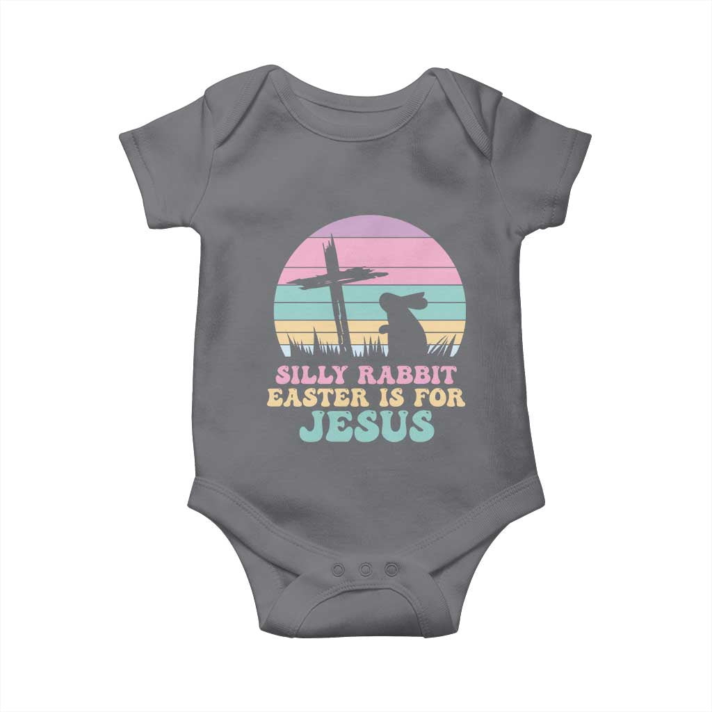 Silly Rabbit Easter Is For Jesus Christians Baby Onesie Cross Religious