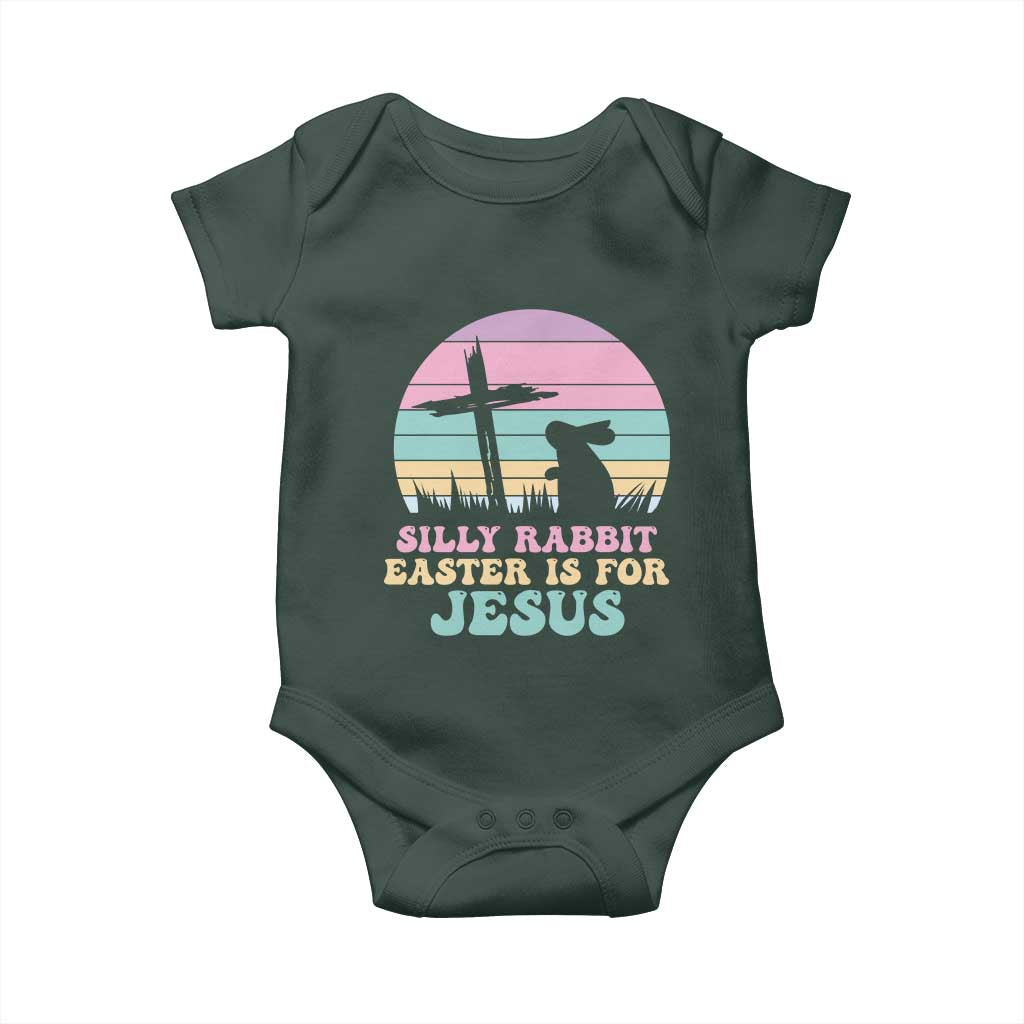 Silly Rabbit Easter Is For Jesus Christians Baby Onesie Cross Religious