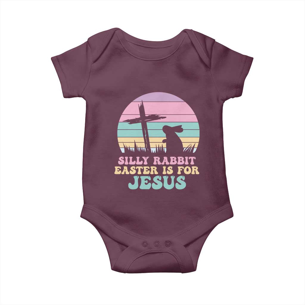 Silly Rabbit Easter Is For Jesus Christians Baby Onesie Cross Religious