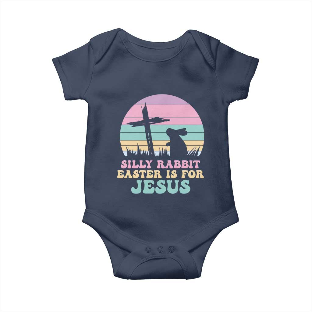 Silly Rabbit Easter Is For Jesus Christians Baby Onesie Cross Religious