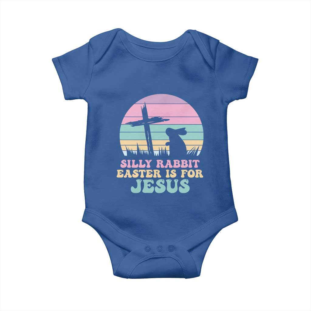 Silly Rabbit Easter Is For Jesus Christians Baby Onesie Cross Religious