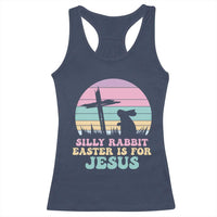 Silly Rabbit Easter Is For Jesus Christians Racerback Tank Top Cross Religious