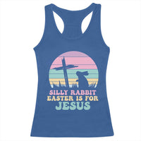 Silly Rabbit Easter Is For Jesus Christians Racerback Tank Top Cross Religious
