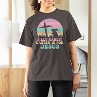 Silly Rabbit Easter Is For Jesus Christians T Shirt For Women Cross Religious