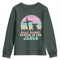 Silly Rabbit Easter Is For Jesus Christians Youth Sweatshirt Cross Religious