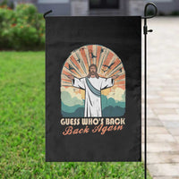 Funny Christian Easter Garden Flag Guess Whos Back Jesus Religious - Wonder Print Shop