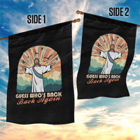 Funny Christian Easter Garden Flag Guess Whos Back Jesus Religious - Wonder Print Shop