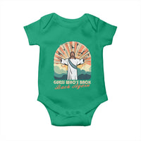 Funny Christian Easter Baby Onesie Guess Whos Back Jesus Religious - Wonder Print Shop