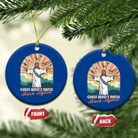Funny Christian Easter Ceramic Ornament Guess Whos Back Jesus Religious - Wonder Print Shop