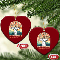 Funny Christian Easter Ceramic Ornament Guess Whos Back Jesus Religious - Wonder Print Shop