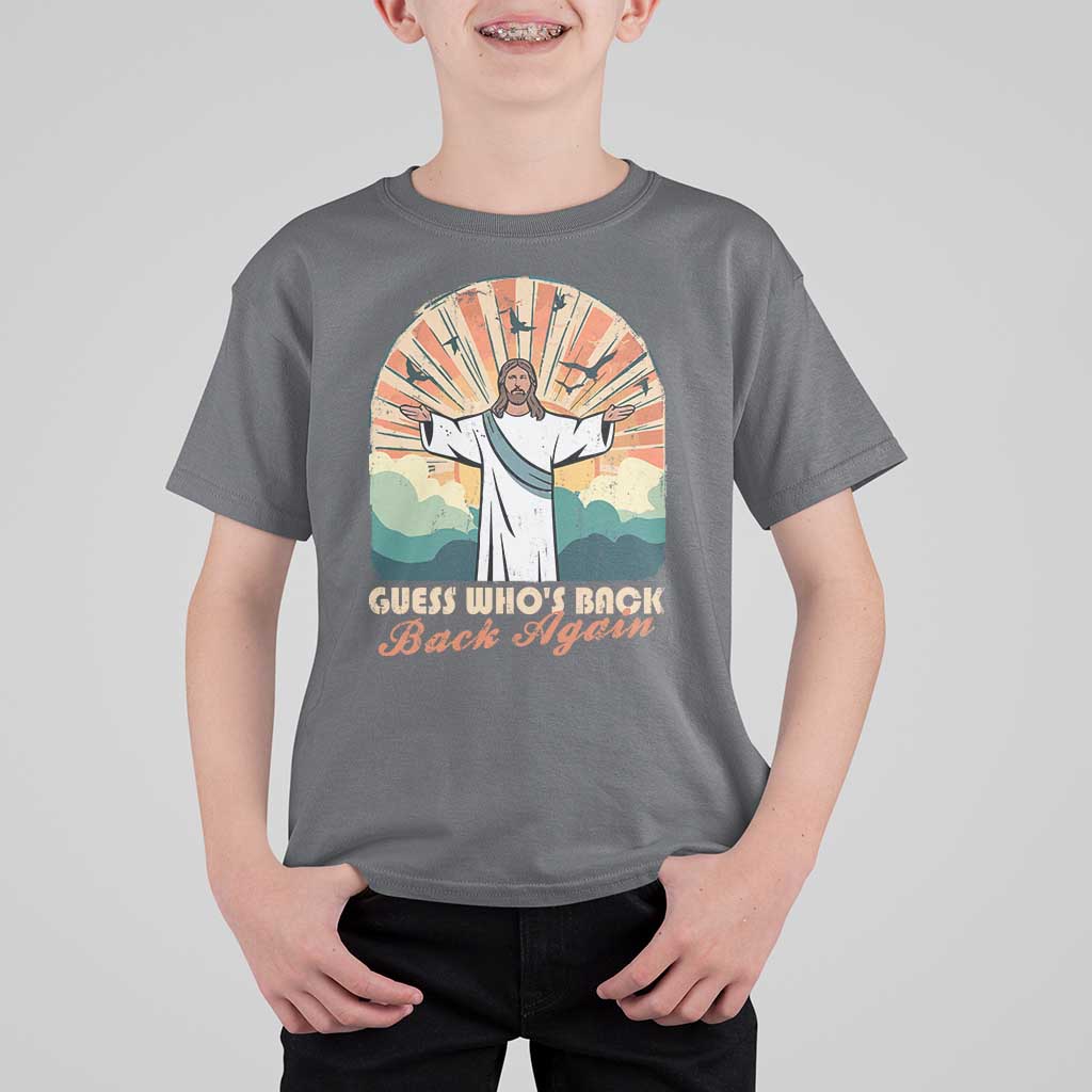 Funny Christian Easter T Shirt For Kid Guess Whos Back Jesus Religious - Wonder Print Shop