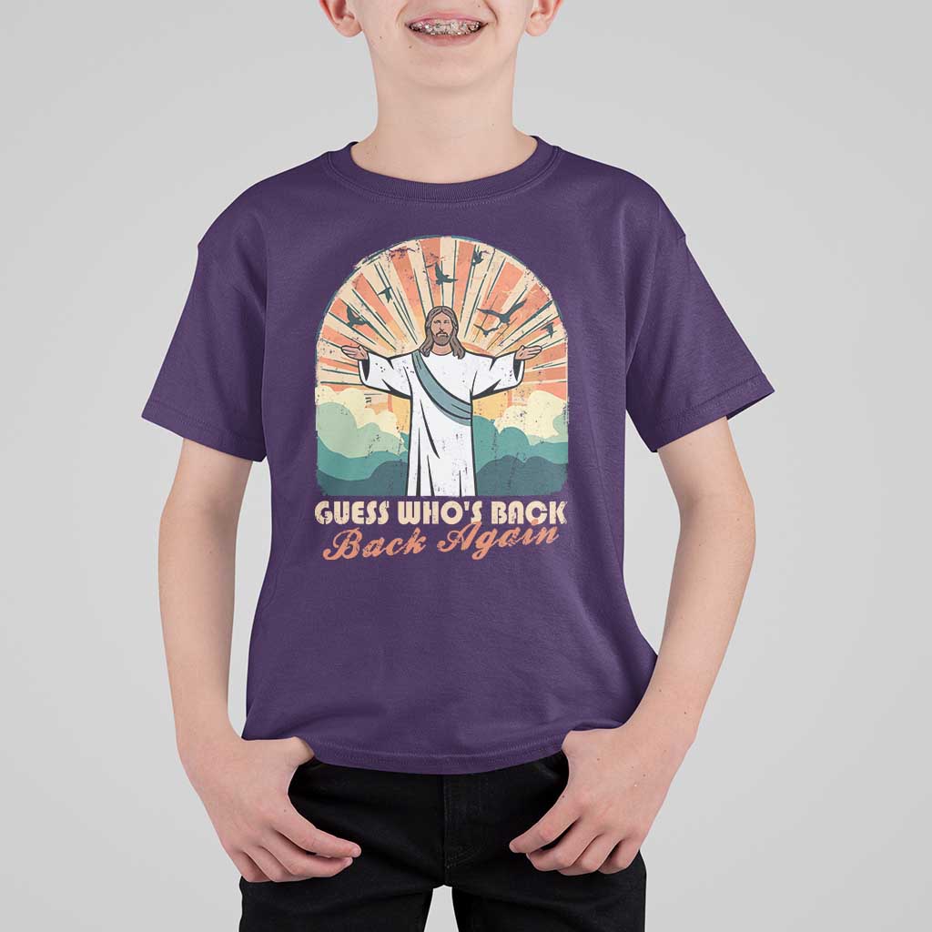 Funny Christian Easter T Shirt For Kid Guess Whos Back Jesus Religious - Wonder Print Shop