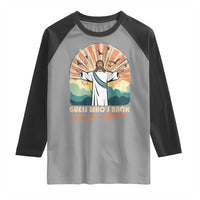 Funny Christian Easter Raglan Shirt Guess Whos Back Jesus Religious - Wonder Print Shop
